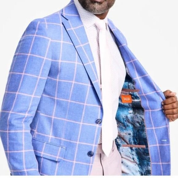 Tallia Men's Slim-Fit Printed Notch-Lapel Sport Coat 40R - Picture 2 of 4
